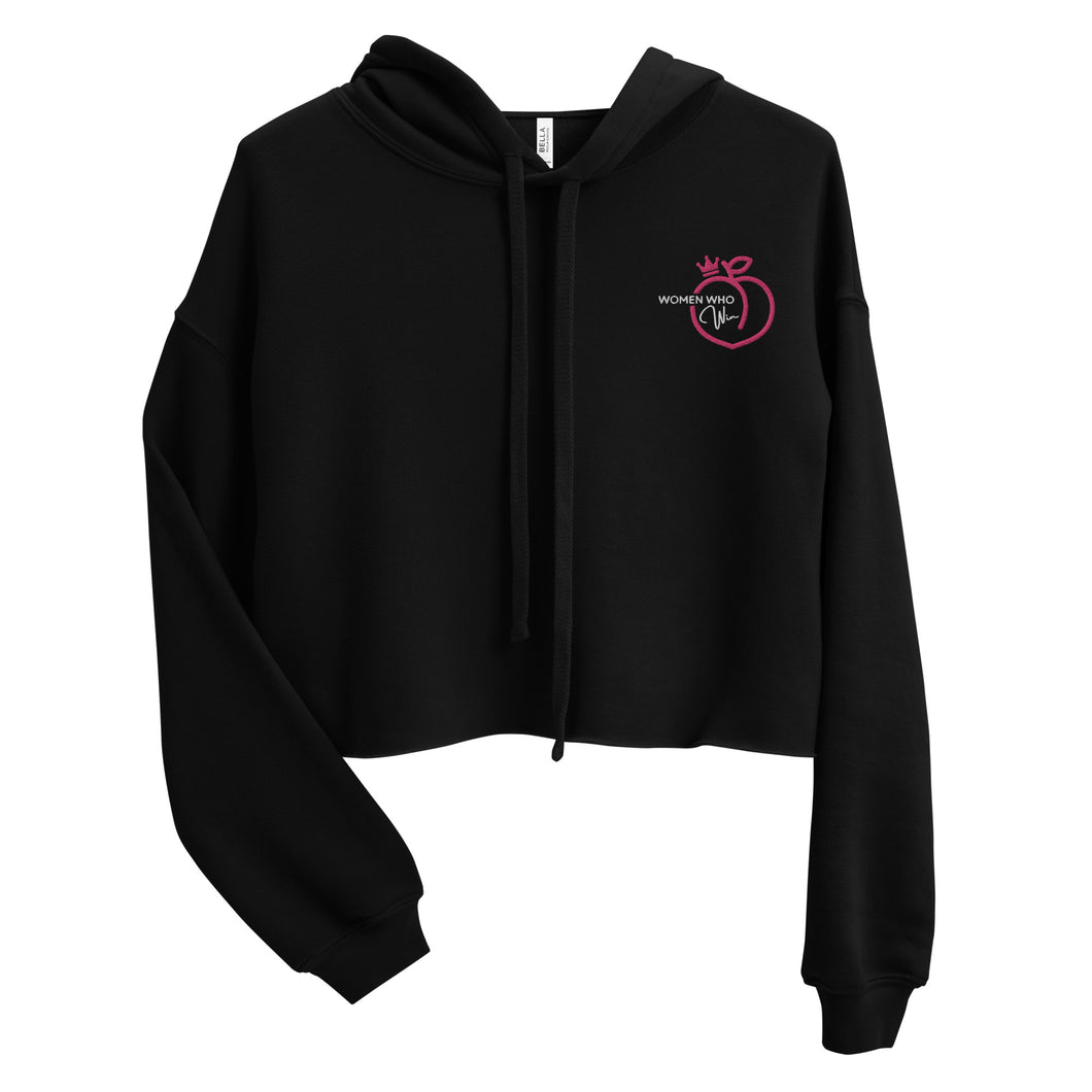 WOMEN WHO WIN CROP HOODIE [EMBROIDERED]