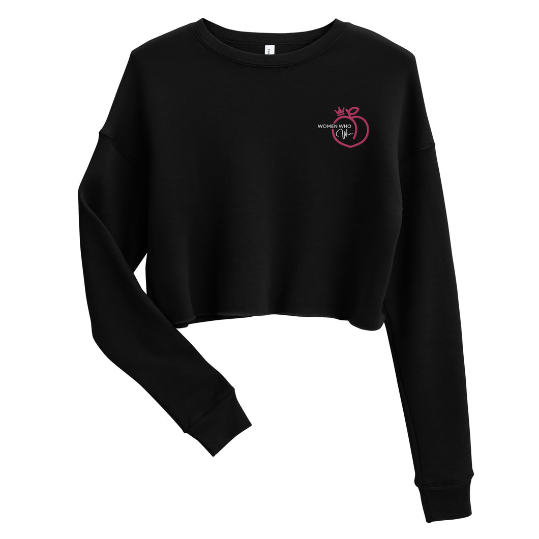 WOMEN WHO WIN CROP SWEATER [EMBROIDERED]